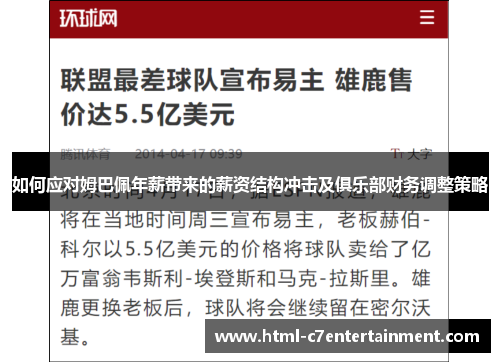 如何应对姆巴佩年薪带来的薪资结构冲击及俱乐部财务调整策略